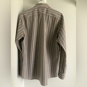 Hugo Boss Black and Cream Striped Shirt